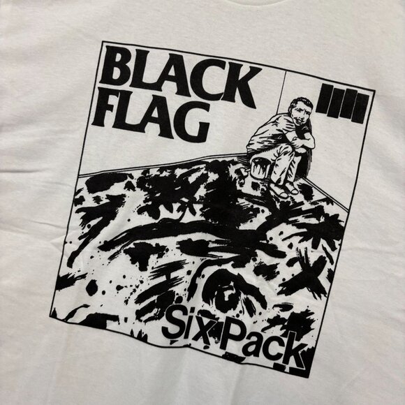 Black Flag Six Pack EP Album Hardcore Punk Band T-Shirt XL - Picture 4 of 4
